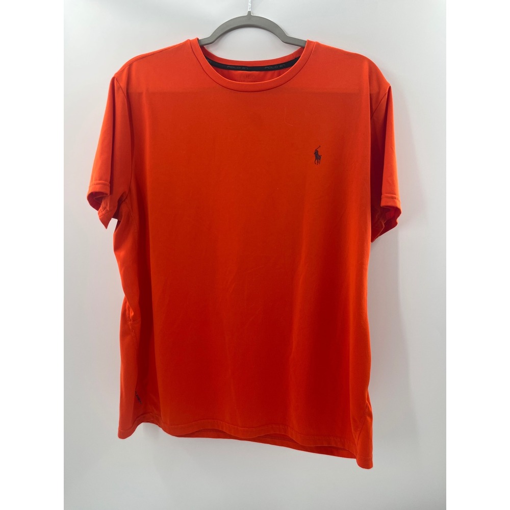 Polo Ralph Lauren Mens Performance T-Shirt Orange Short Sleeve Crew Neck Large